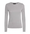 Me+em Stretch-cotton Ribbed Ultimate T-shirt In Gray