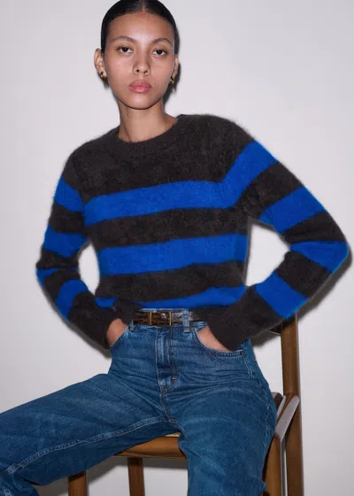 Me+em Stripe Crop Sweater In Multi