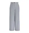 Me+em Stripe Wide-leg Trousers In Gray