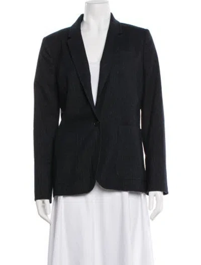 Pre-owned Me+em Striped Blazer In Blue