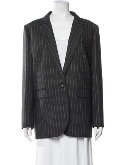 Pre-owned Me+em Striped Blazer In Grey