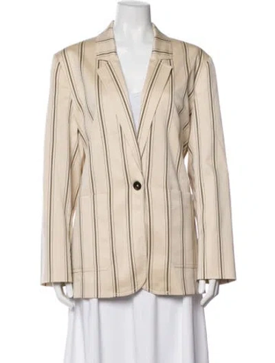 Pre-owned Me+em Striped Blazer In Neutrals