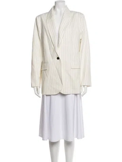 Pre-owned Me+em Striped Blazer In Neutrals