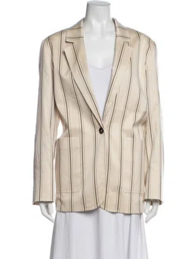 Pre-owned Me+em Striped Blazer In Neutrals