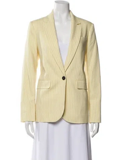 Pre-owned Me+em Striped Blazer In Yellow