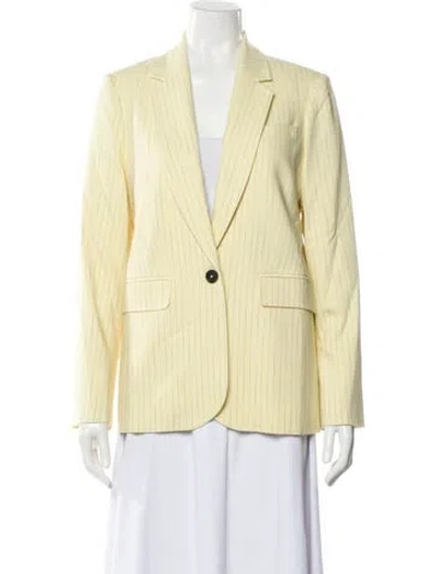 Pre-owned Me+em Striped Blazer In Yellow