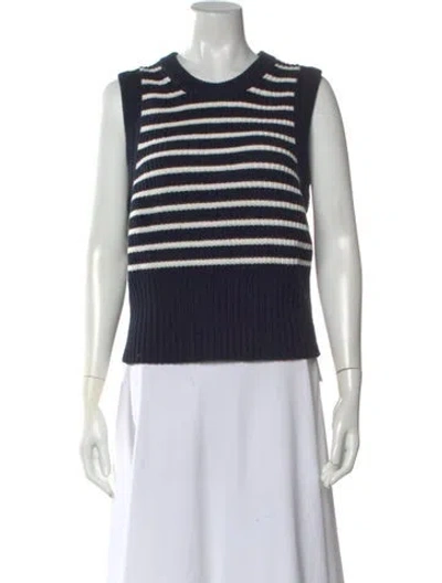 Pre-owned Me+em Striped Crew Neck Sweater In Multicolor