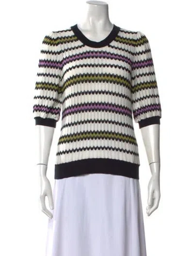 Pre-owned Me+em Striped Crew Neck Sweater In Multicolor