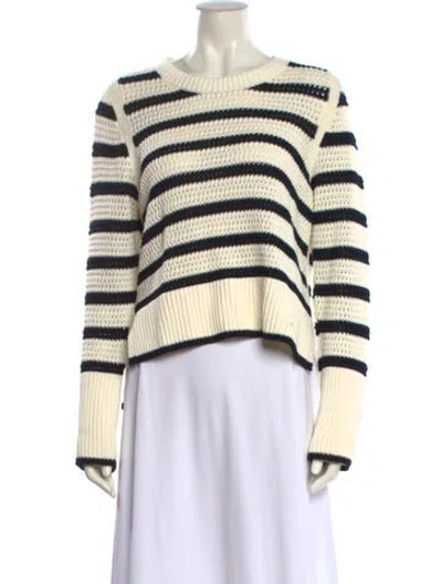 Pre-owned Me+em Striped Crew Neck Sweater In Neutral