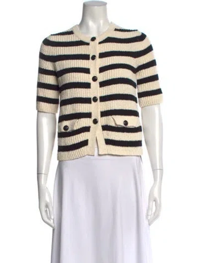 Pre-owned Me+em Striped Crew Neck Sweater In Neutral