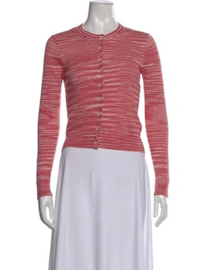 Pre-owned Me+em Striped Crew Neck Sweater In Pink
