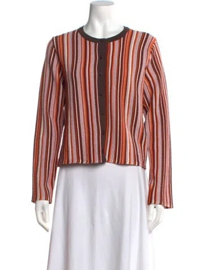 Pre-owned Me+em Striped Crew Neck Sweater W/ Tags In Red