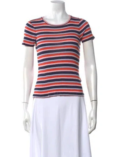 Pre-owned Me+em Striped Crew Neck T-shirt In Multi