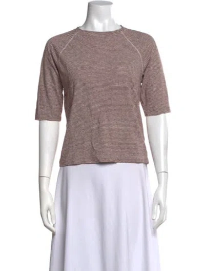 Pre-owned Me+em Striped Crew Neck T-shirt In Multicolor