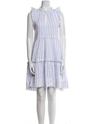 Pre-owned Me+em Striped Knee-length Dress In Blue
