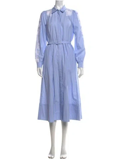 Pre-owned Me+em Striped Knee-length Dress In Blue/white