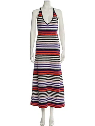 Pre-owned Me+em Striped Long Dress In Multi