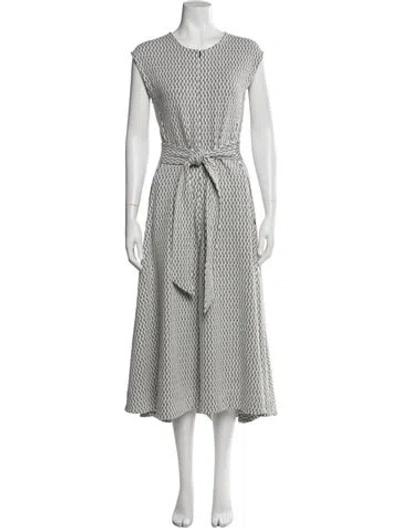 Pre-owned Me+em Striped Long Dress W/ Tags In White