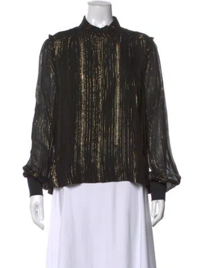 Pre-owned Me+em Striped Long Sleeve Blouse W/ Tags In Multi