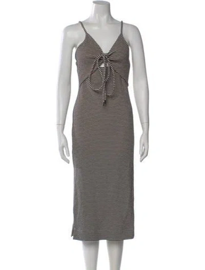 Pre-owned Me+em Striped Midi Length Dress In Multi