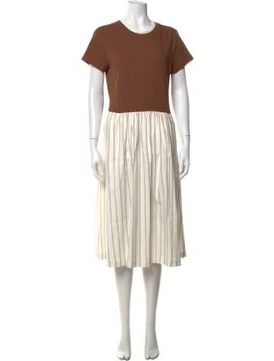 Pre-owned Me+em Striped Midi Length Dress In Multicolor