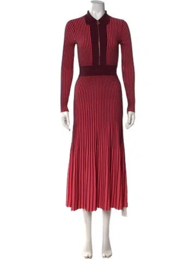 Pre-owned Me+em Striped Midi Length Dress In Pink