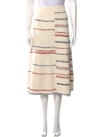 Pre-owned Me+em Striped Midi Length Skirt W/ Tags In Neutral