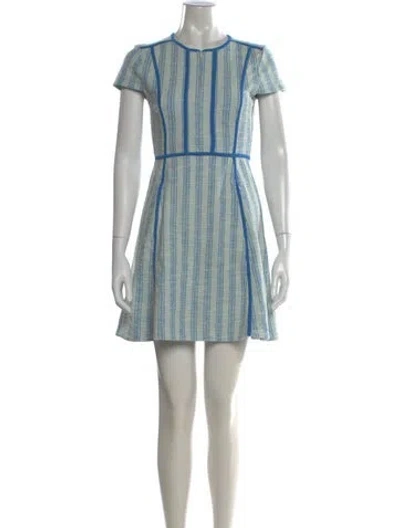 Pre-owned Me+em Striped Mini Dress In Blue
