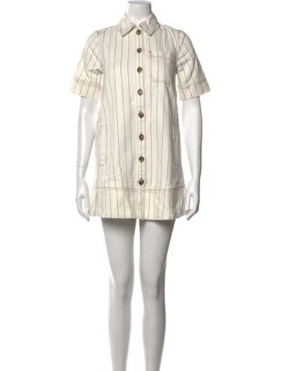 Pre-owned Me+em Striped Mini Dress In Multicolor