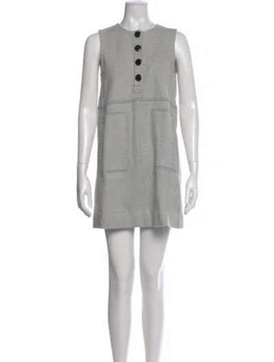 Pre-owned Me+em Striped Mini Dress In Neutral