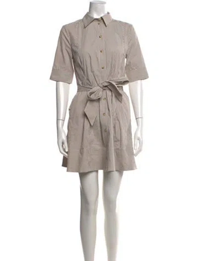 Pre-owned Me+em Striped Mini Dress In Neutrals