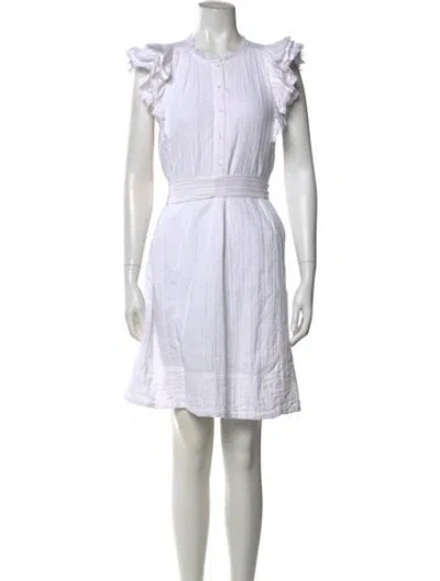 Pre-owned Me+em Striped Mini Dress In White