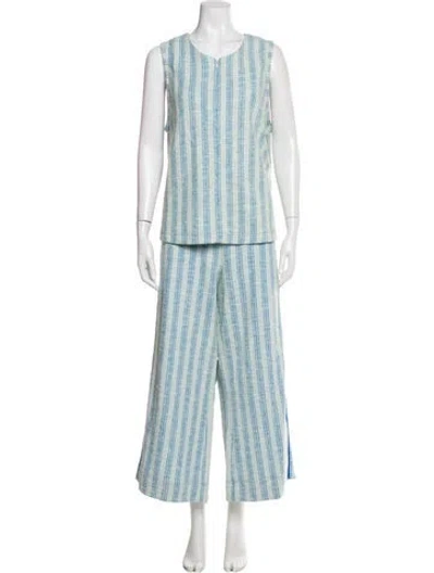Pre-owned Me+em Striped Pant Set In Blue