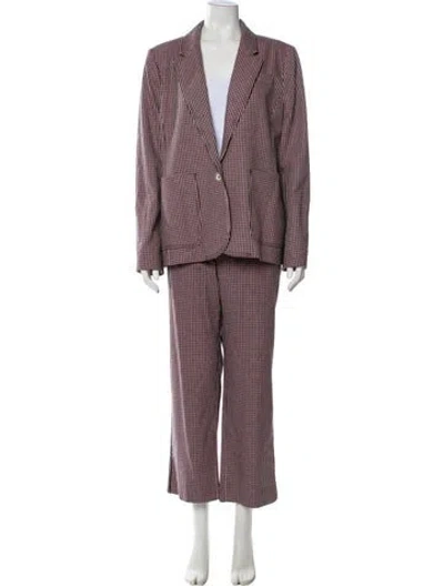 Pre-owned Me+em Striped Pantsuit In Pink