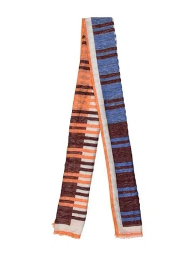 Pre-owned Me+em Striped Scarf W/ Tags In Orange