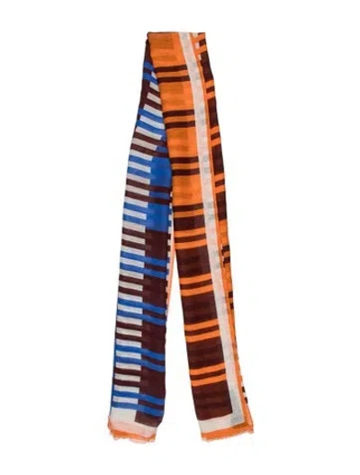 Pre-owned Me+em Striped Scarf W/ Tags In Orange
