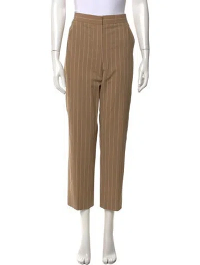 Pre-owned Me+em Striped Straight Leg Pants In Neutrals