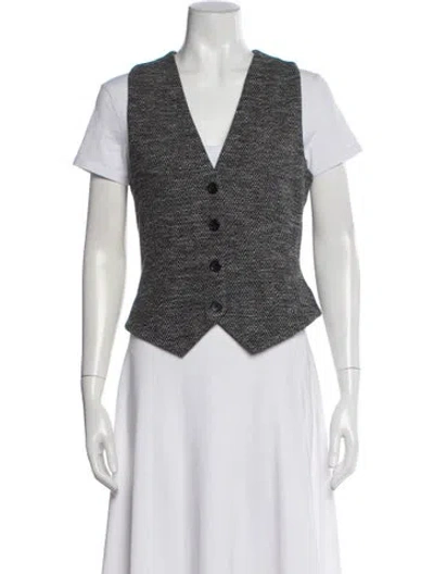 Pre-owned Me+em Striped Vest In Gray