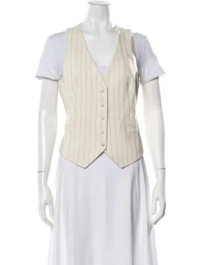 Pre-owned Me+em Striped Vest In Neutral