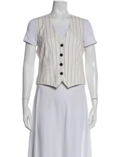 Pre-owned Me+em Striped Vest In Neutrals