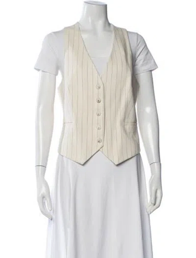 Pre-owned Me+em Striped Vest W/ Tags In Neutral
