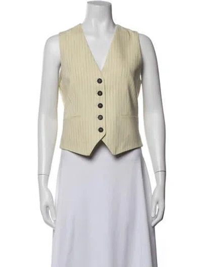 Pre-owned Me+em Striped Vest In Yellow