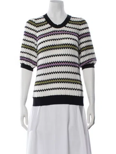 Pre-owned Me+em Striped V-neck Sweater In Multicolor