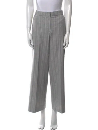 Pre-owned Me+em Striped Wide Leg Pants In Gray