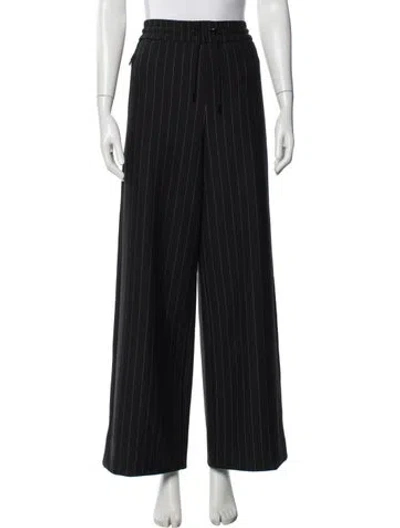 Pre-owned Me+em Striped Wide Leg Pants In Gray
