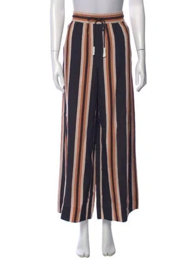 Pre-owned Me+em Striped Wide Leg Pants In Multi