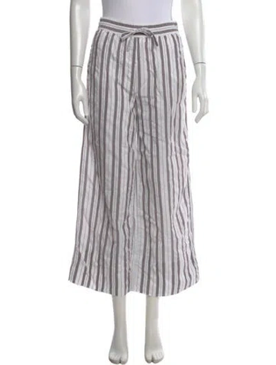 Pre-owned Me+em Striped Wide Leg Pants In Multi