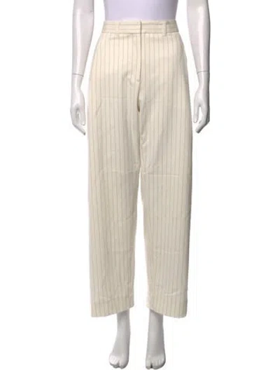 Pre-owned Me+em Striped Wide Leg Pants In Neutrals