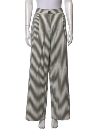 Pre-owned Me+em Striped Wide Leg Pants In Neutrals