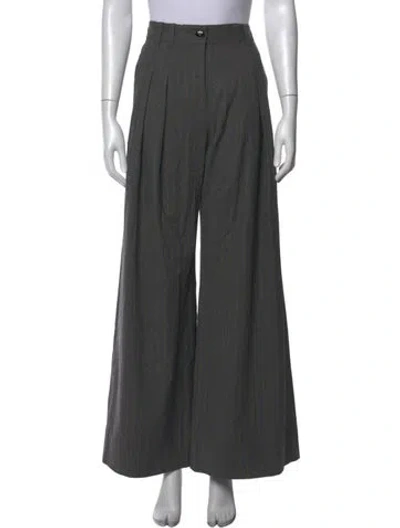 Pre-owned Me+em Striped Wide Leg Pants W/ Tags In Grey